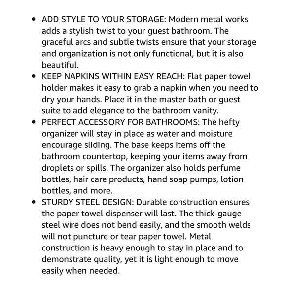 Satin Nickel Guest Towel Holder Like New - Picture 3 of 11